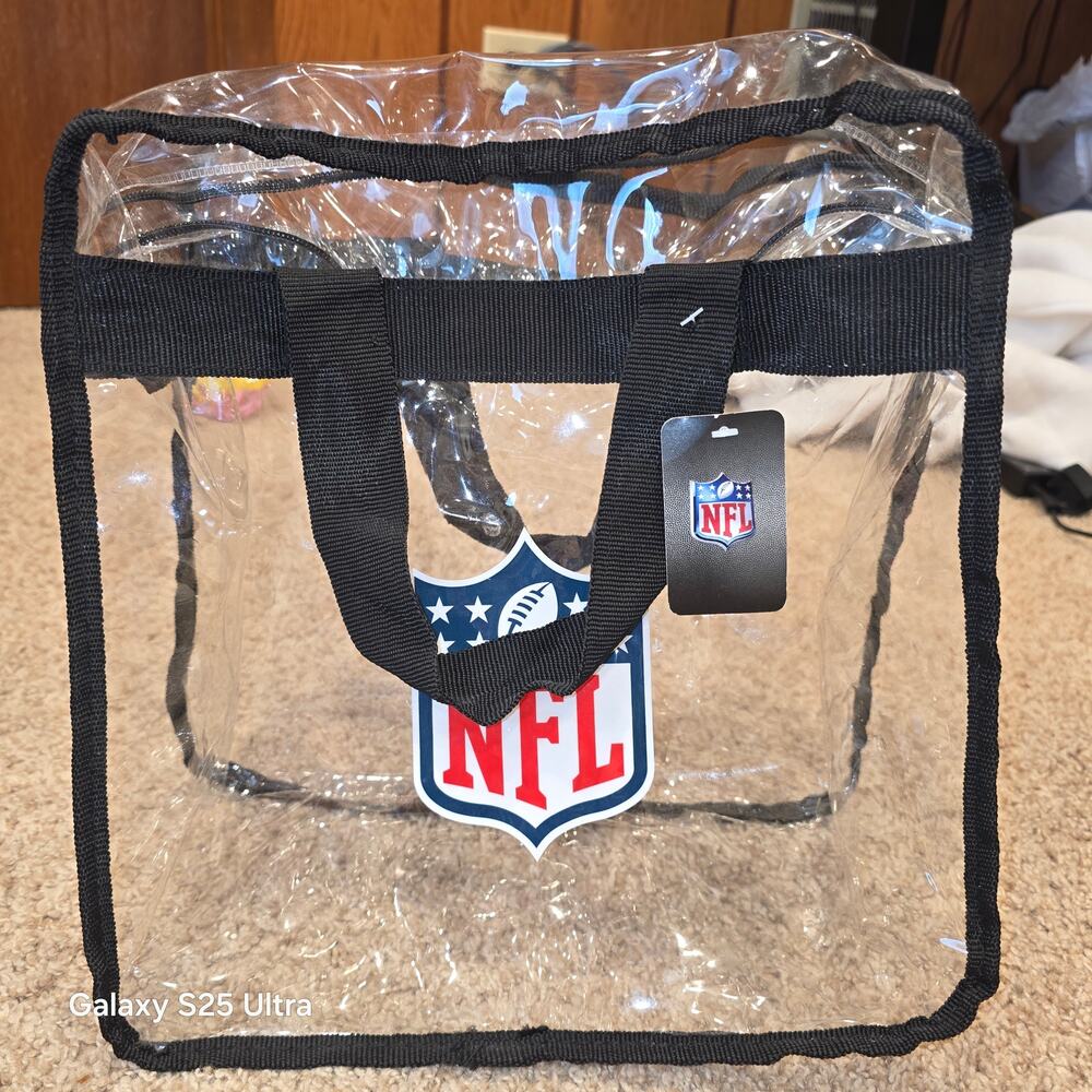 NWT NFL logo official, medium clear tote purse for the stadium or concerts‎
